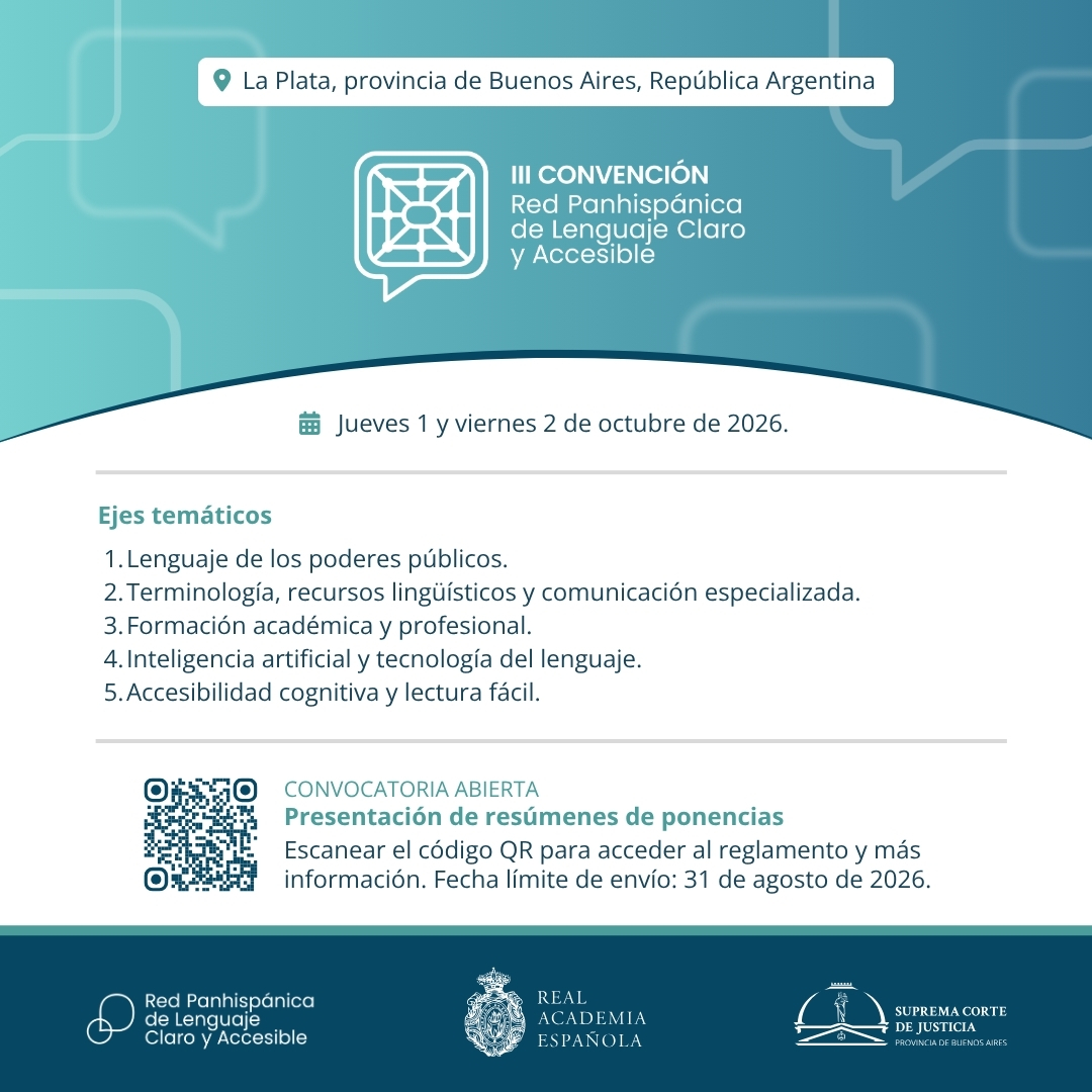 La SCBA invita al CADJTL a participar de la III Convención de la Red Panhispánica de Lenguaje Claro y Accesible